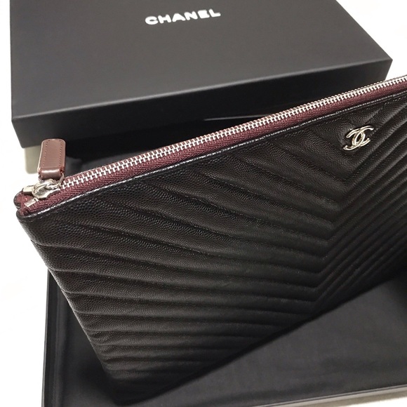 Chanel Chevron Clutch (“O case”) - Picture 1 of 5